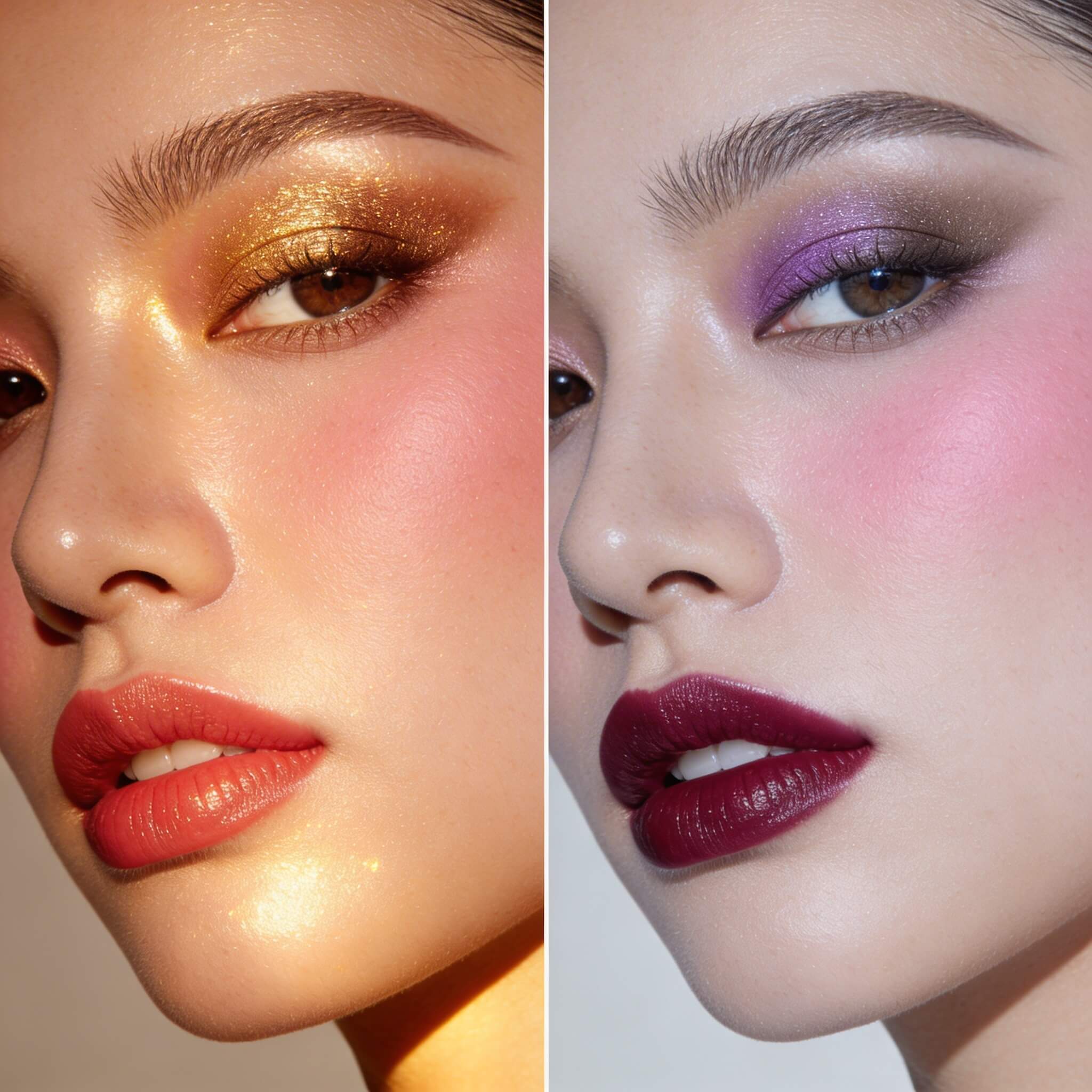 Teintes de coloration capillaire et de maquillage adaptées aux 4 saisons de la colorimétrie